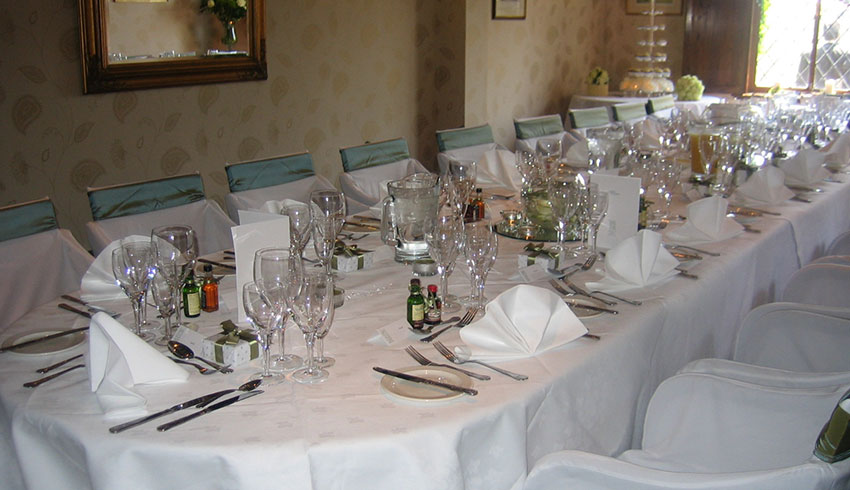 Wedding table arrangements at Mannings Heath Golf Club, West Sussex wedding venue