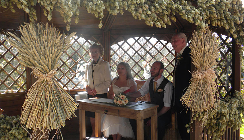 Civil Ceremony at the Black Horse, Kent wedding venue