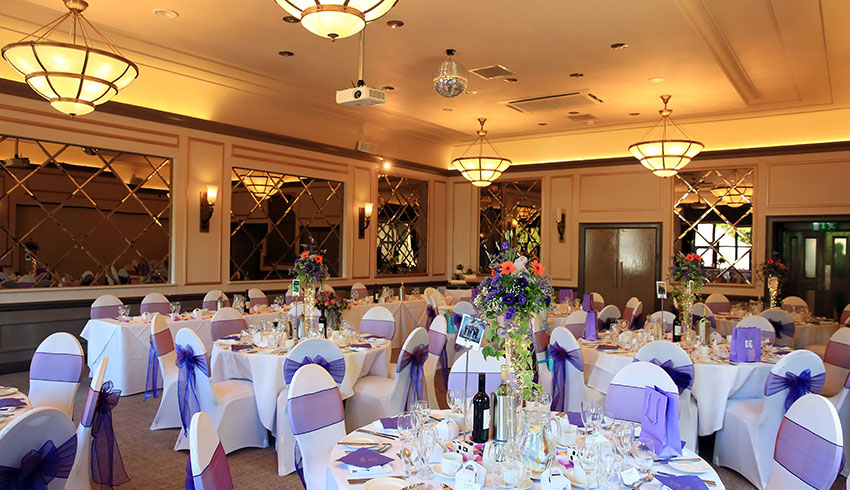 The Hogs Back Hotel, Surrey, showcases a fabulous wedding reception and food