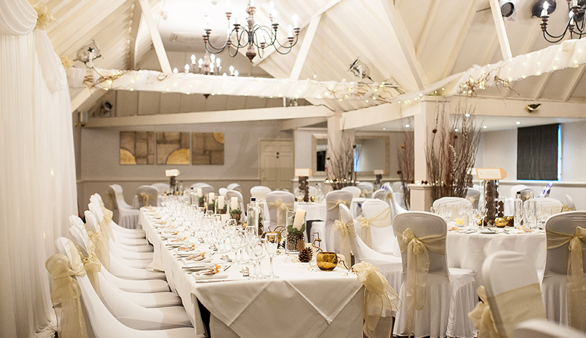 Rowhill Grange & Utopia Spa, a wedding venue in Kent set up for a wedding ceremony