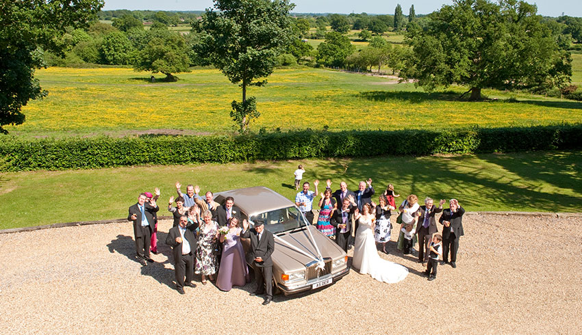 Wedding guests arriving at Winslowe House, a Hampshire wedding venue, Fabulous Wedding Venues